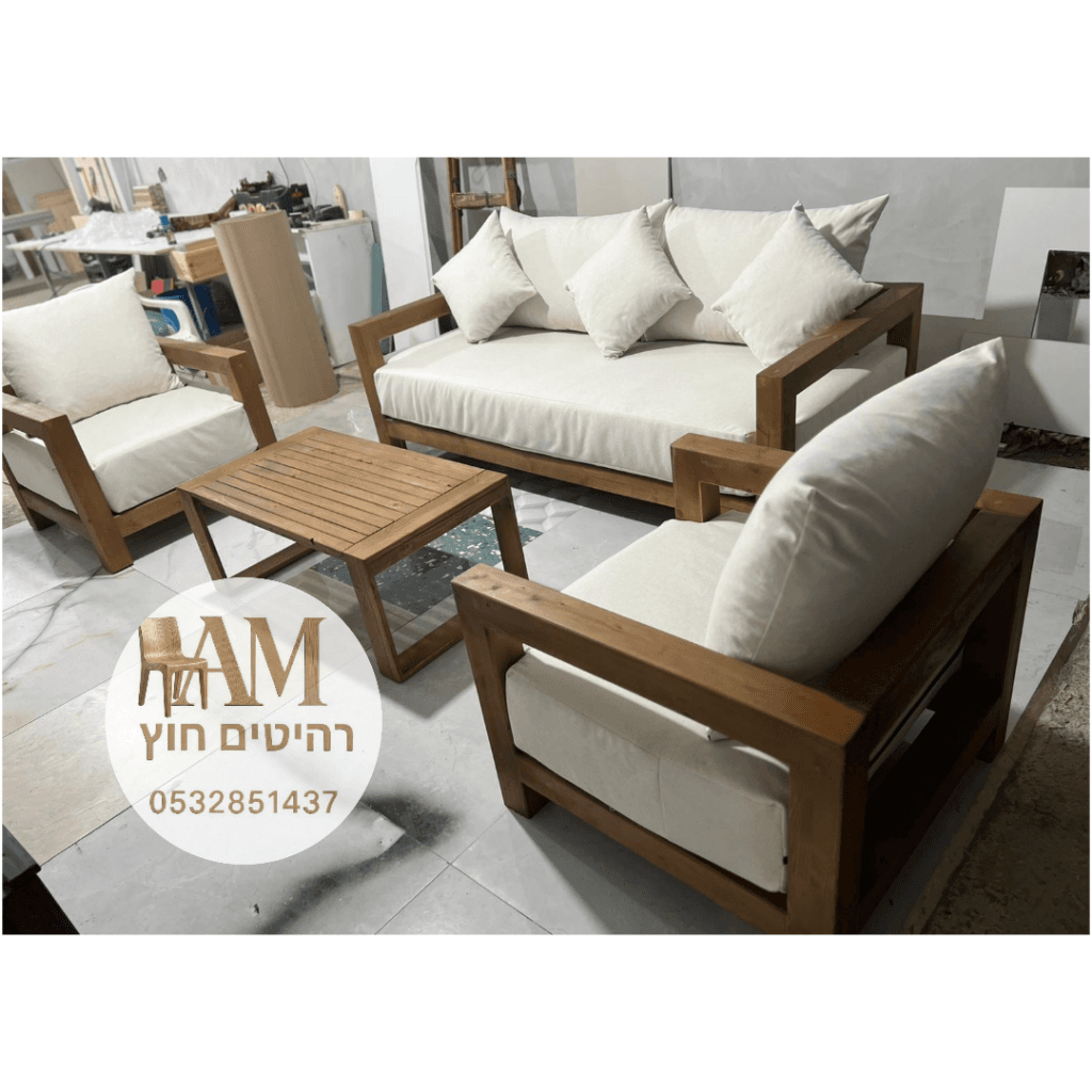 פינת ישיבה עץ דגם 10×10